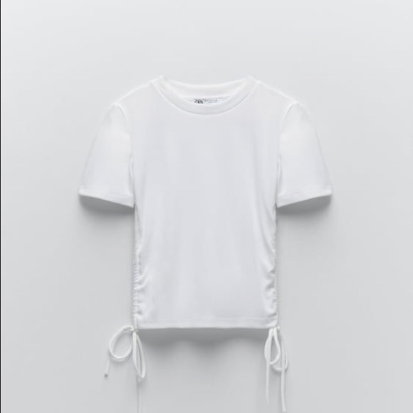 Zara - Ruched Ribbed Top - Picture 5 of 5